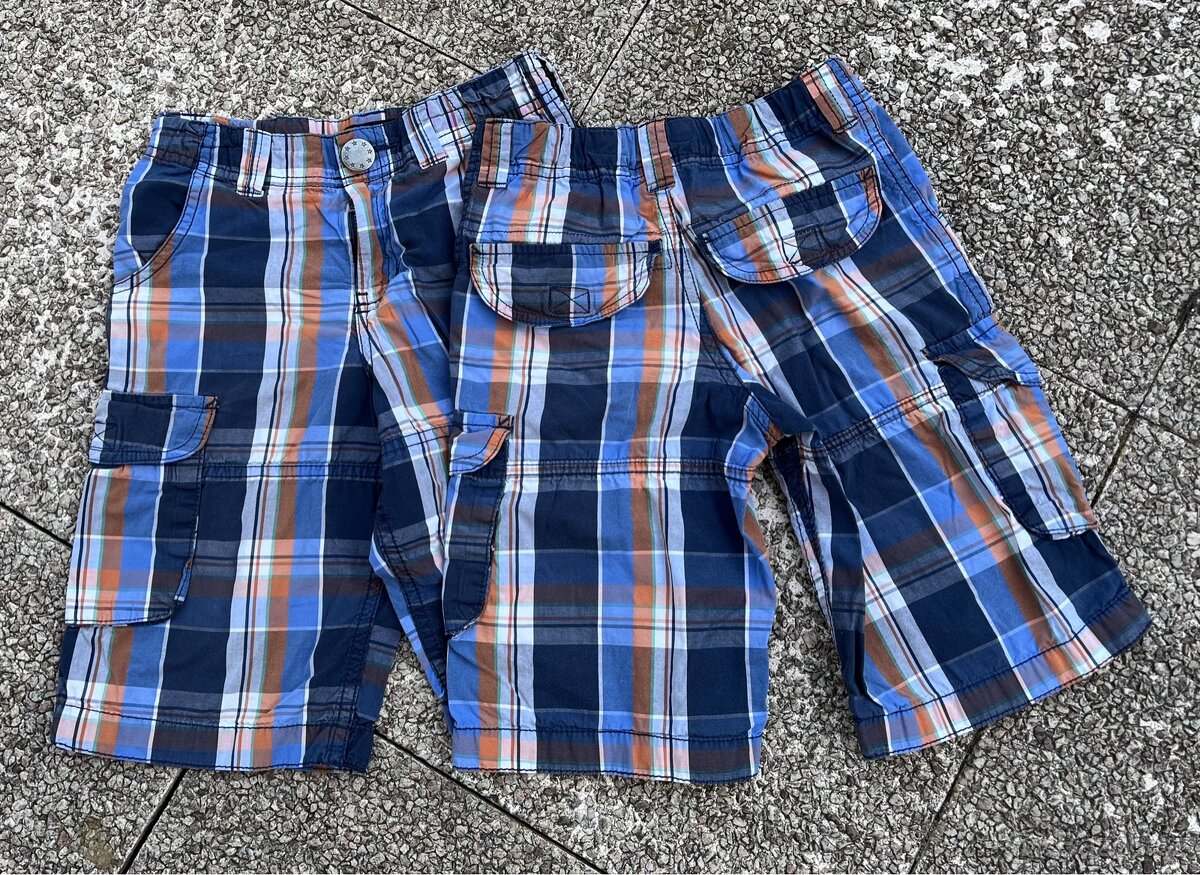 2x plátěné kraťasy s kapsami TCM vel. 128 - 2