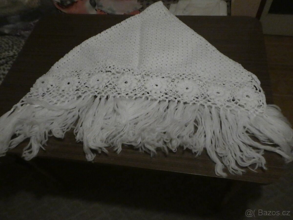 Dámský pléd - šála z 70. let. - 2