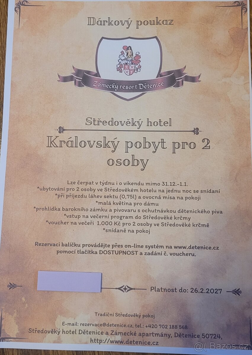 Dětenice královský pobyt pro 2 osoby - 2