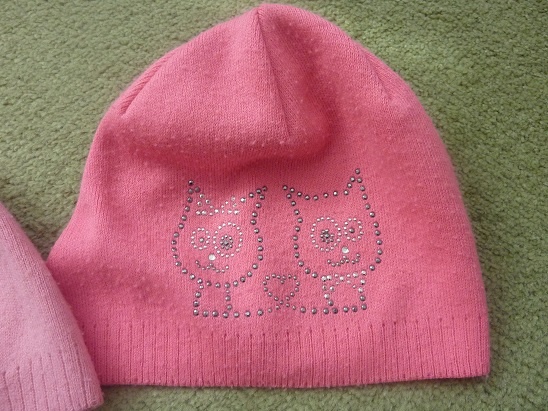 Jarní/podzimní dívčí čepice vel. 140 - 2