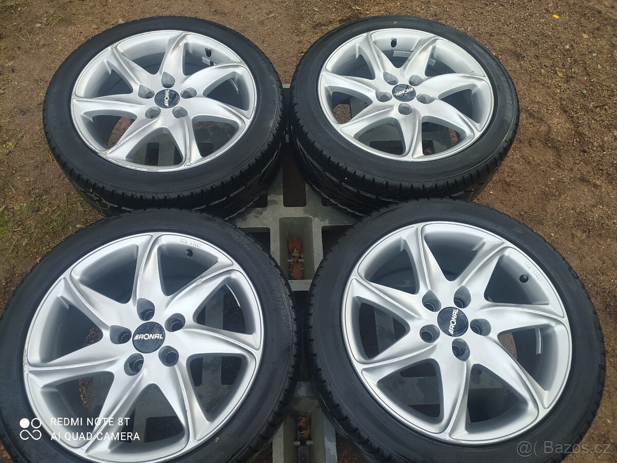 ALU KOLA RONAL-5x108-r17 +LETNÍ PNEU GOODRIDE 225/45/R17-4ks - 2