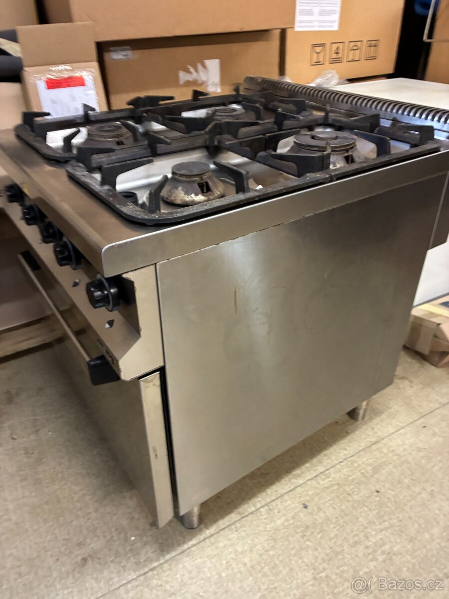 Plynový sporák s plynovou troubou MBM G4SFE8 řada 900 - 2