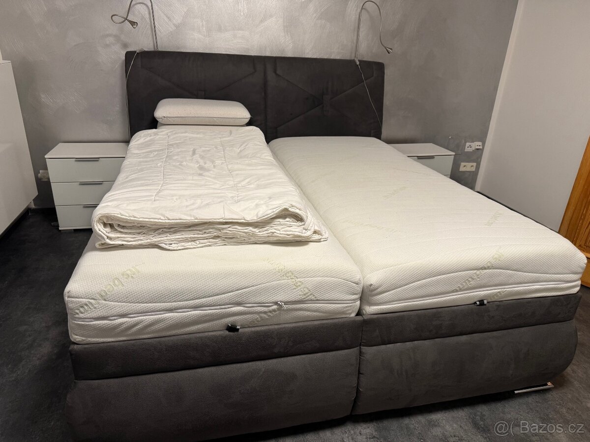 manželská postel s úložným prostorem - 2