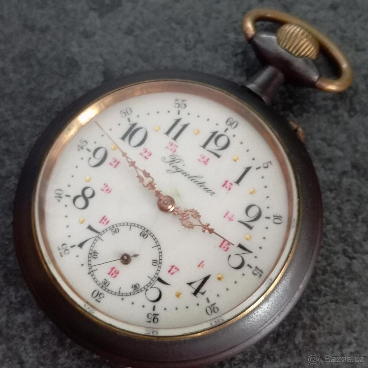 Obrovské kapesní hodinky Regulateur 67mm s průhlednou pracho - 2