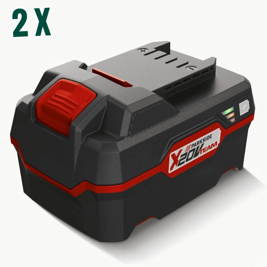 Parkside - Aku úhlová bruska,2 aku 4Ah,nabíječka. - 2