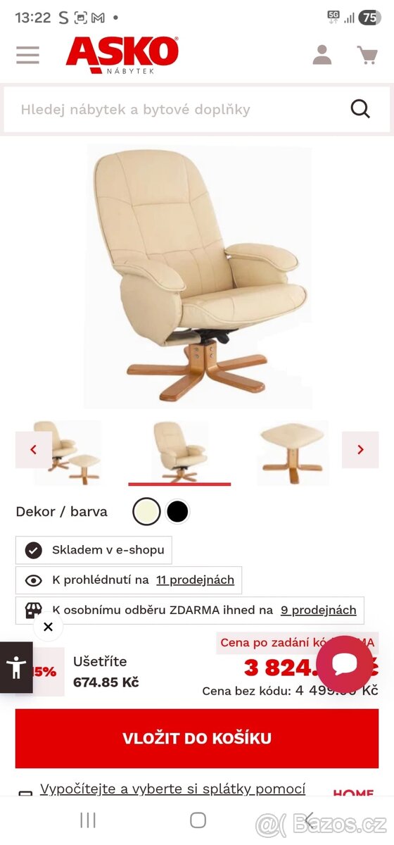 Křeslo s taburetem - 2