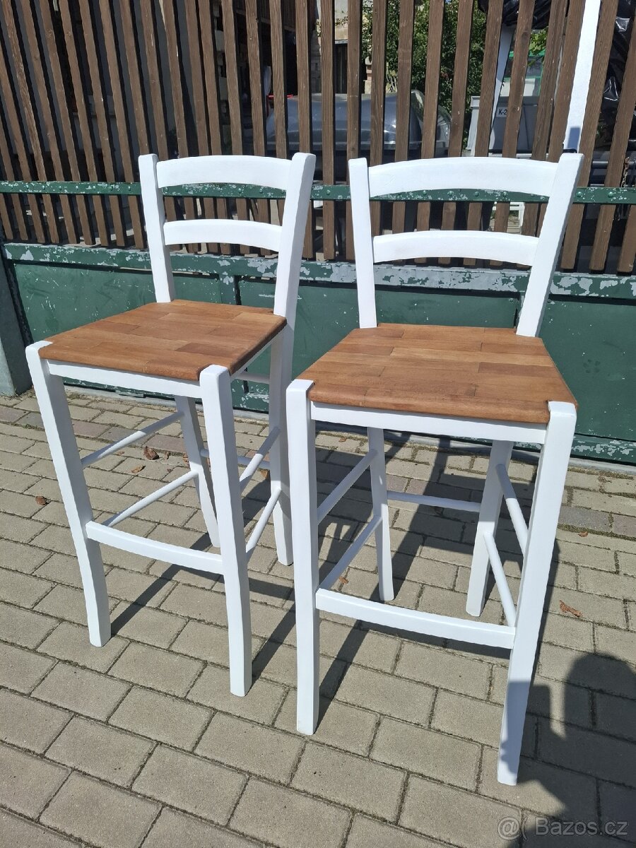 2x Starší barové židle - 2