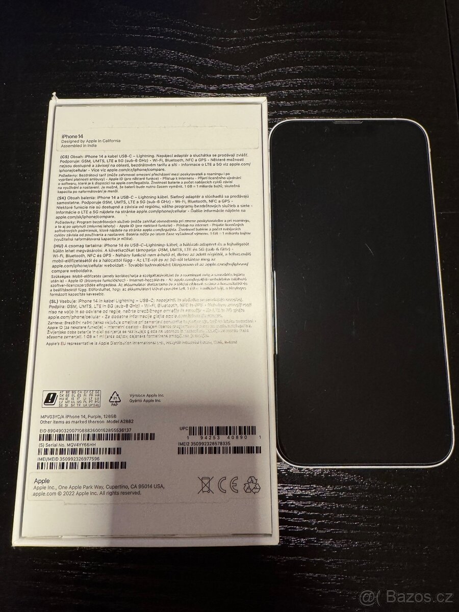 Apple iPhone 14 128gb fialový - 2