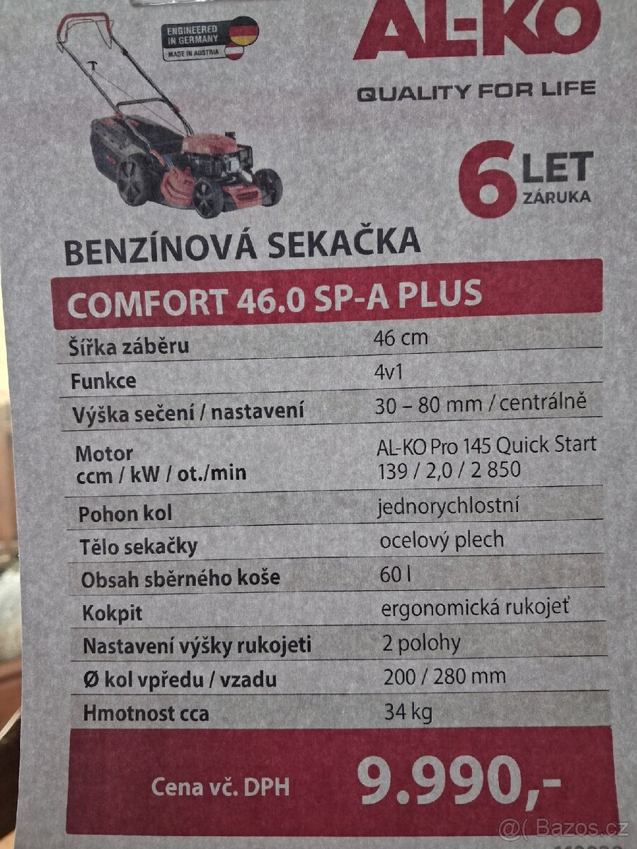 Rotační sekačka AL-KO COMFORT 46.0 SP-A PLUS - 2