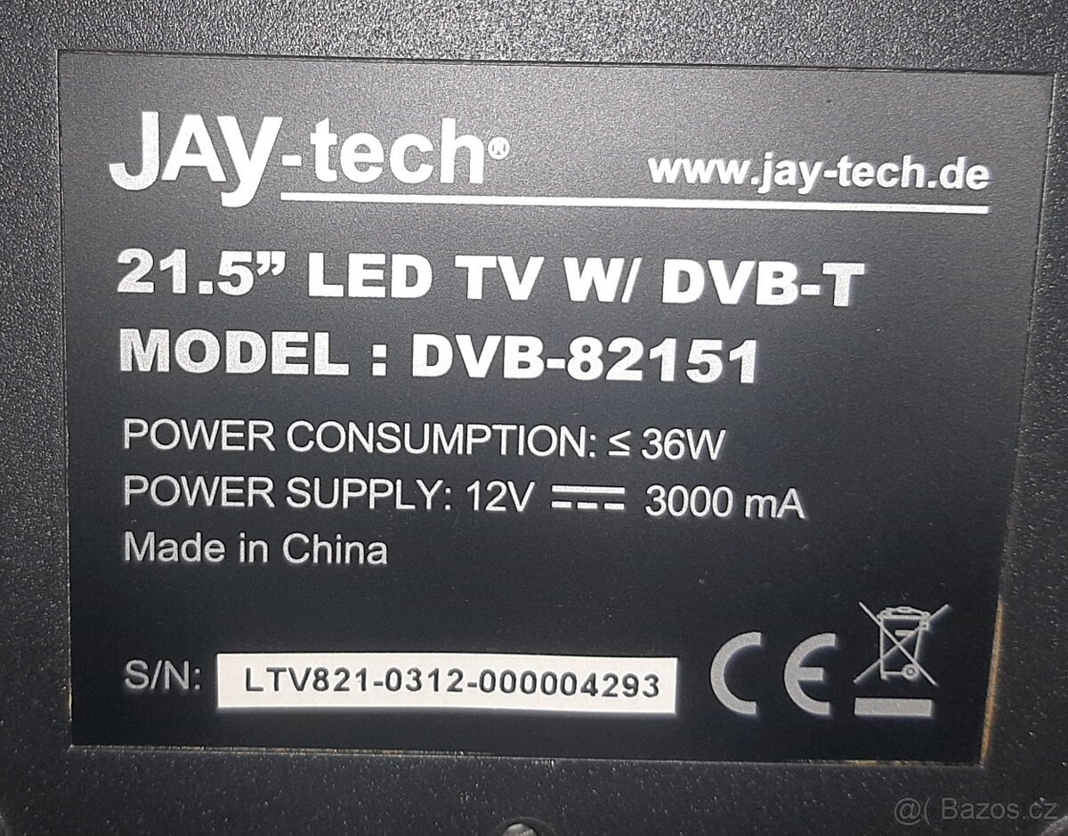LED TV Jay-Tech úhlopříčka 53×34 + DVD Samsung a repro Pion - 2