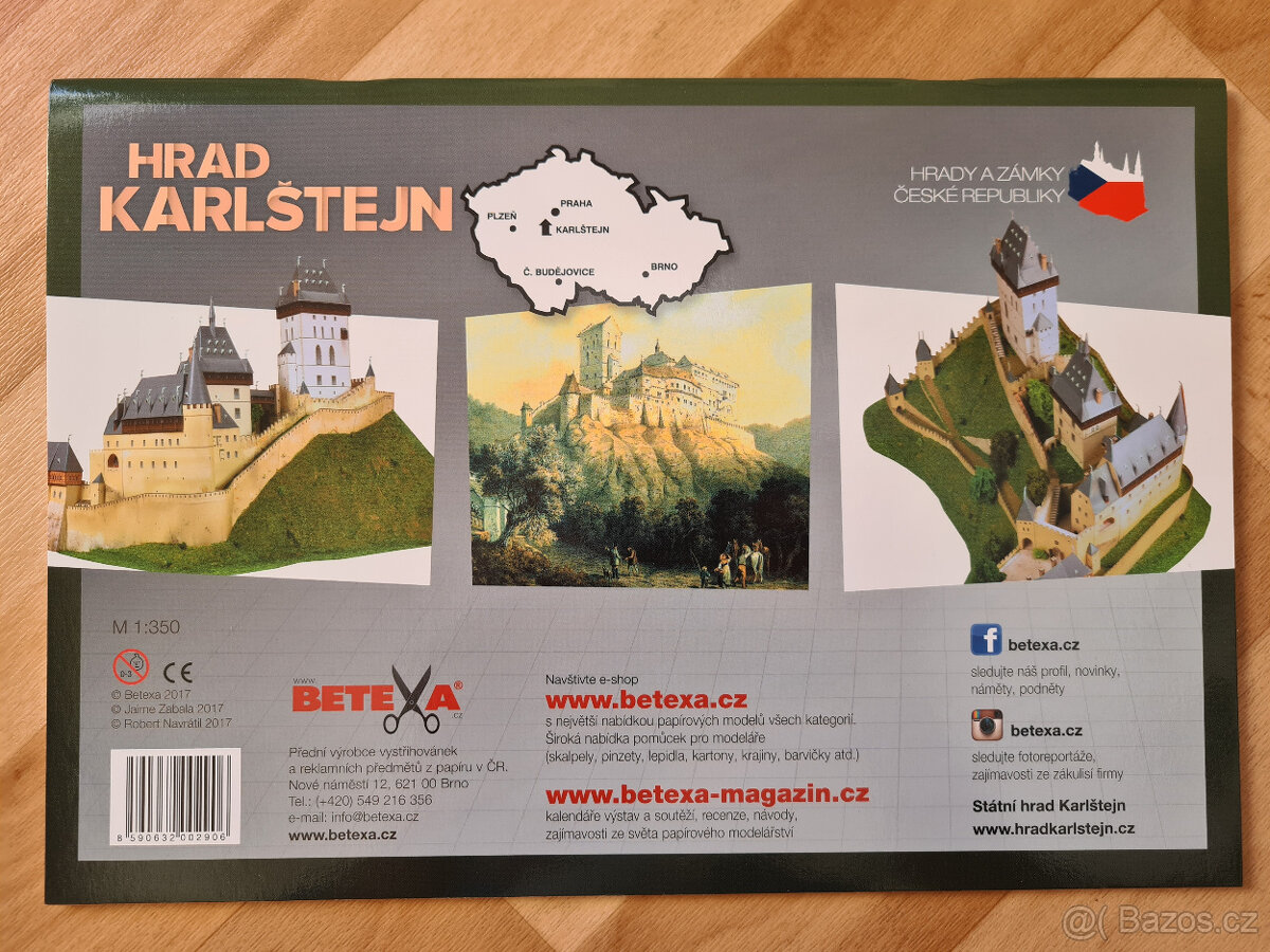 hrad Karlštejn vystřihovánka - 2