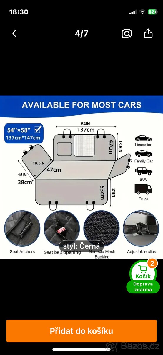 Potah na sedadla pro zvířata - 2