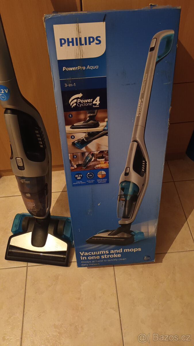 Tyčový vysavač Philips - Power for Aqua - 3 in one - 2