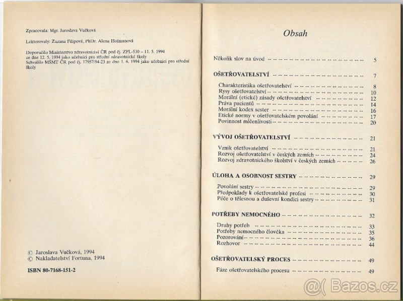 Ošetřovatelství 1/I, učebnice pro SZŠ - 2
