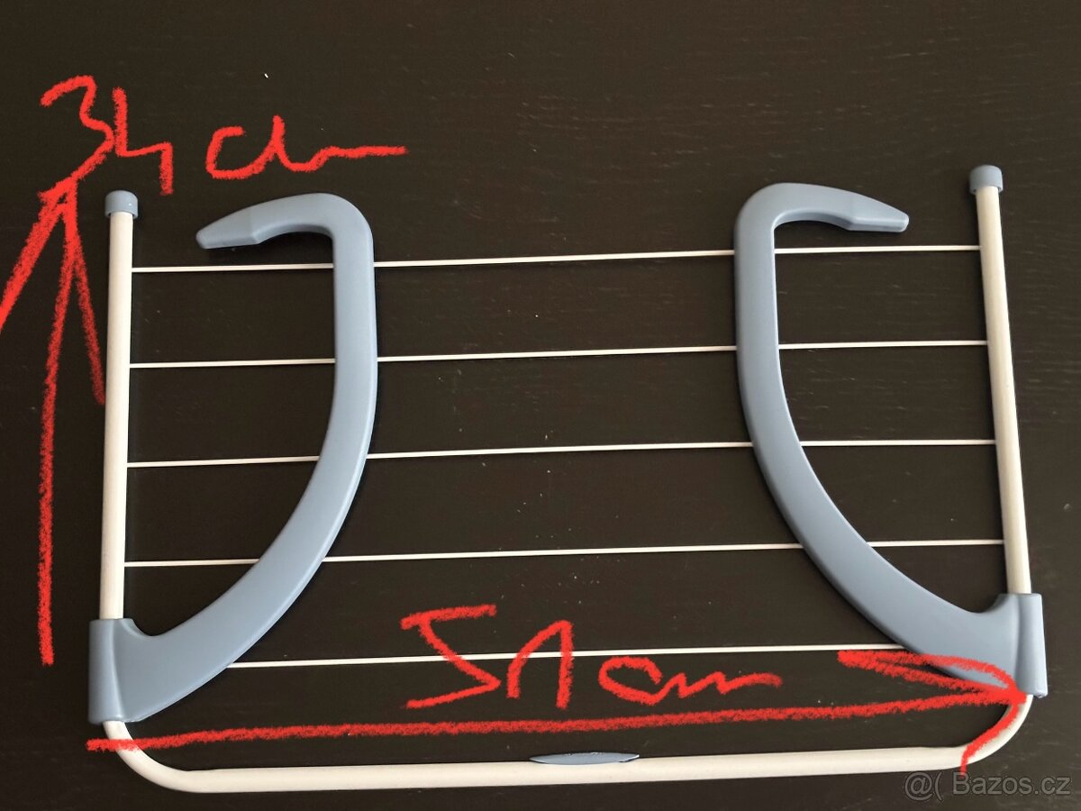 Sušák na prádlo na radiátor/balkon atp. - 2