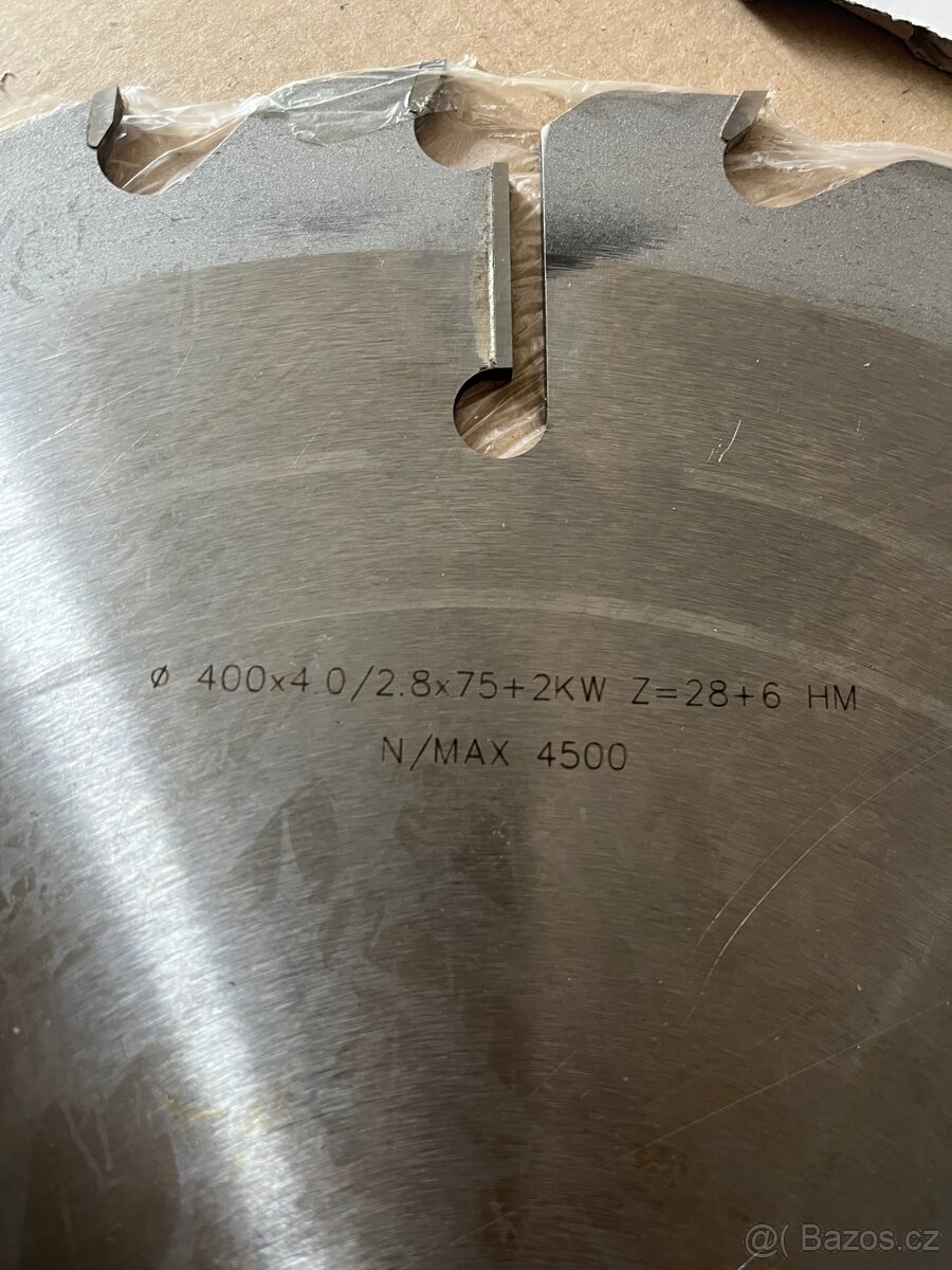Pilový kotouč 400x4/2,8x75. Z28+6 - 2