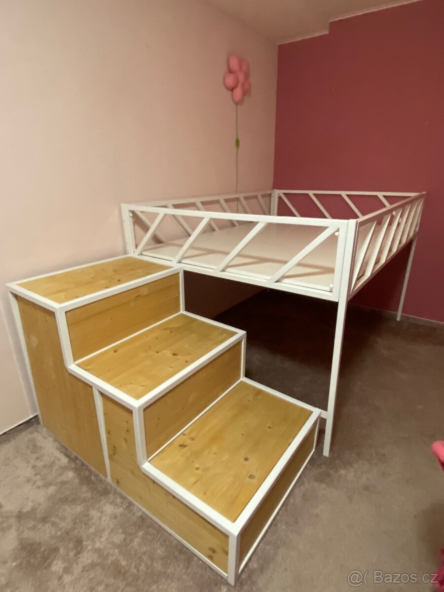 Dětská kovová patrová postel - 2
