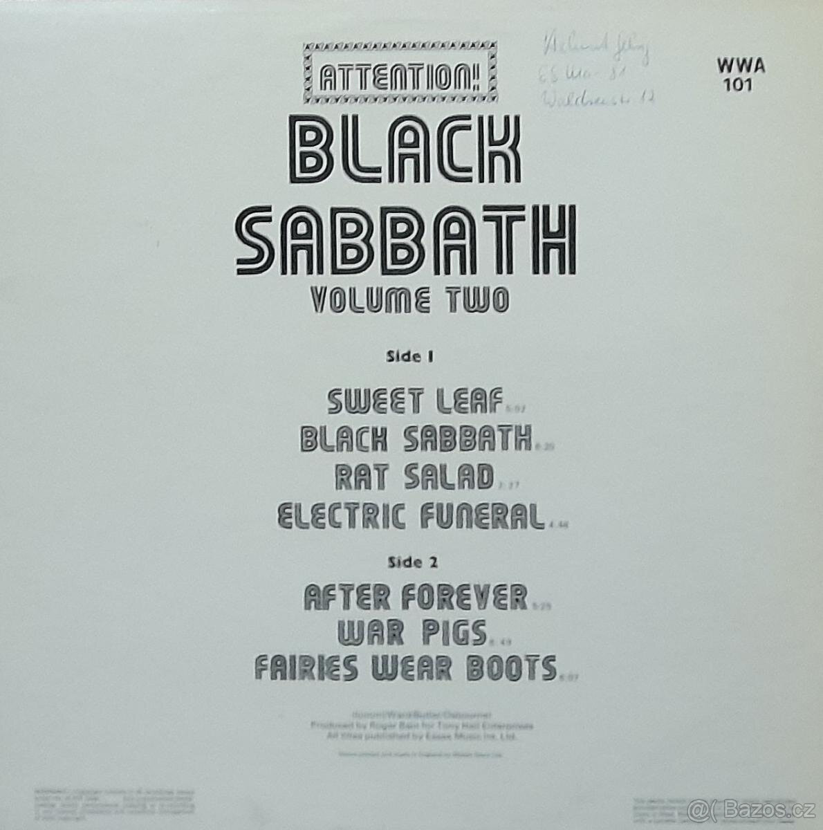 LP Black Sabbath volume two - 2