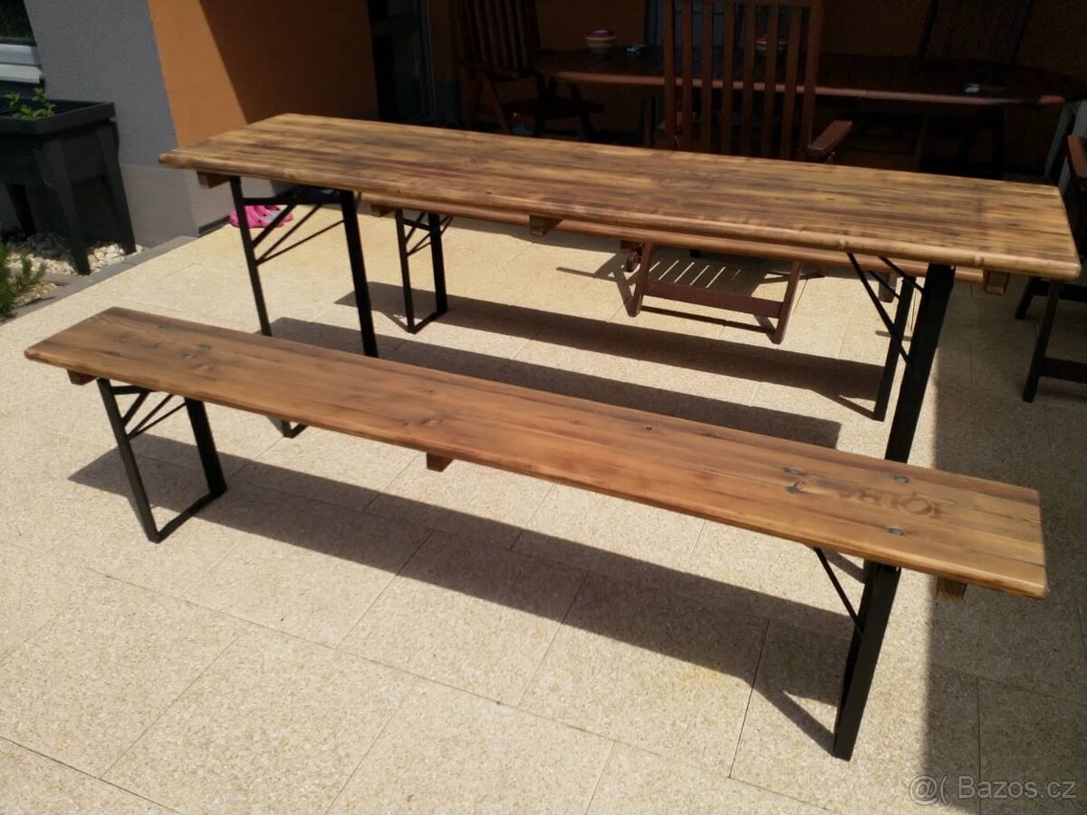 Zahradní set stůl a lavice - 2