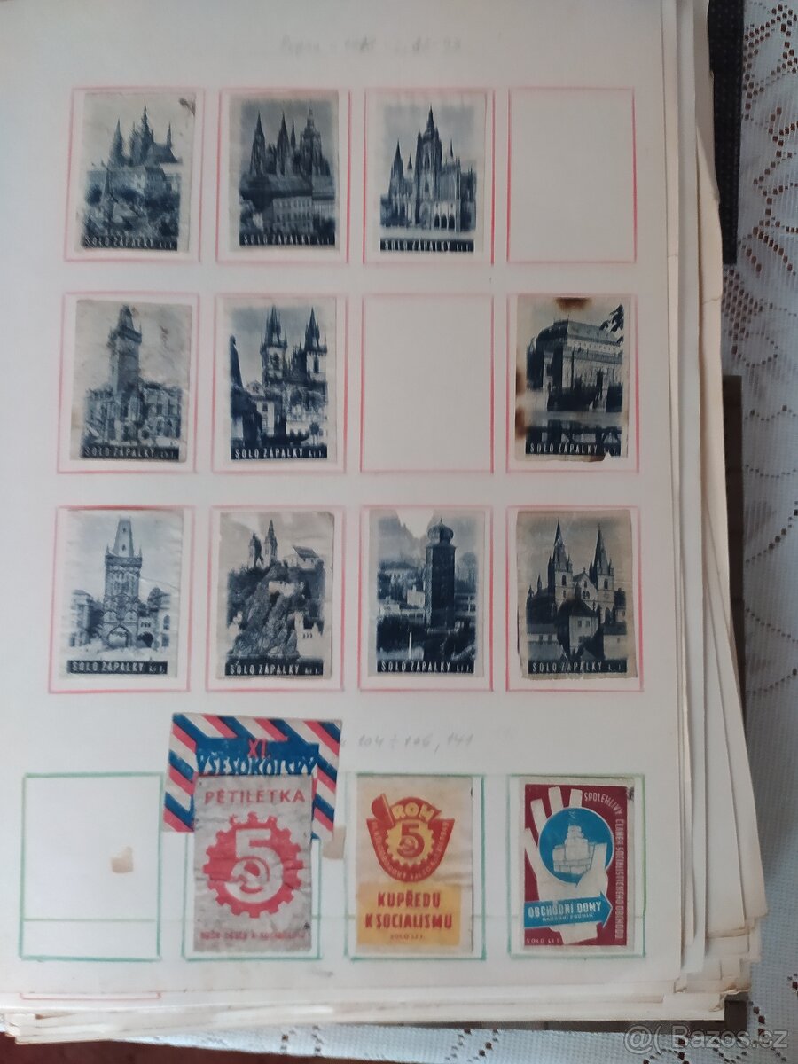 Nálepky z krabiček od sirek - 2