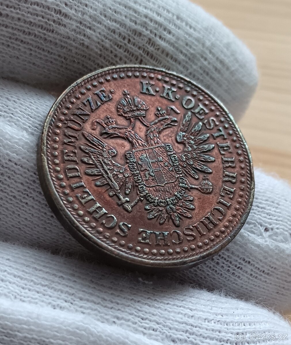 3 Krejcar 1851 B František Josef Top stav - 2