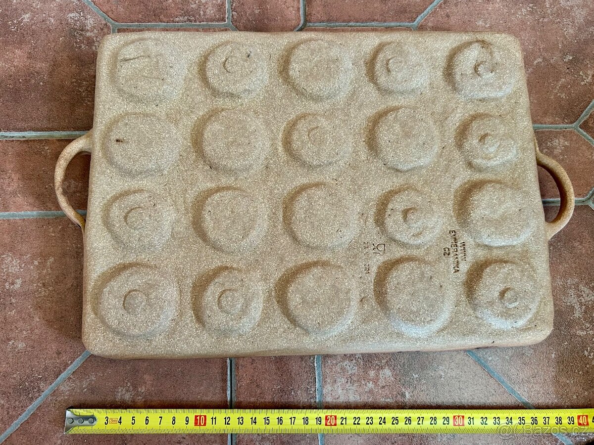 Velká kameninová forma na buchtu handmade - 2