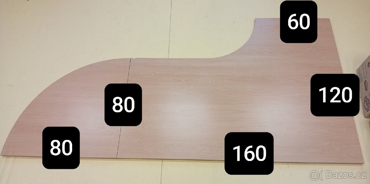 stůl kancelářský pracovní psací rohový - 2