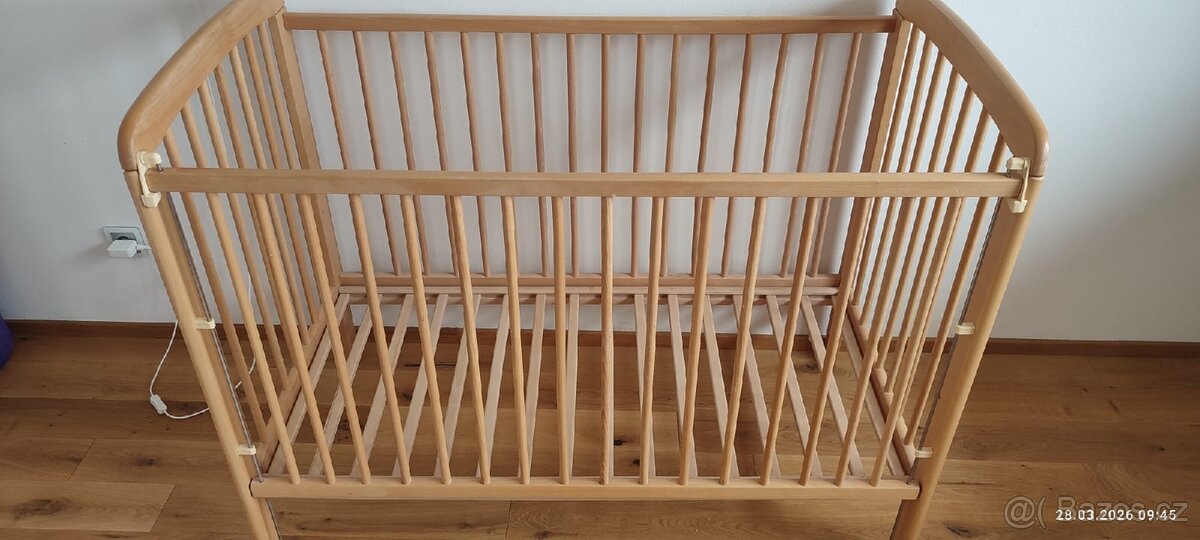 Dětská postýlka buk a matrace - 2