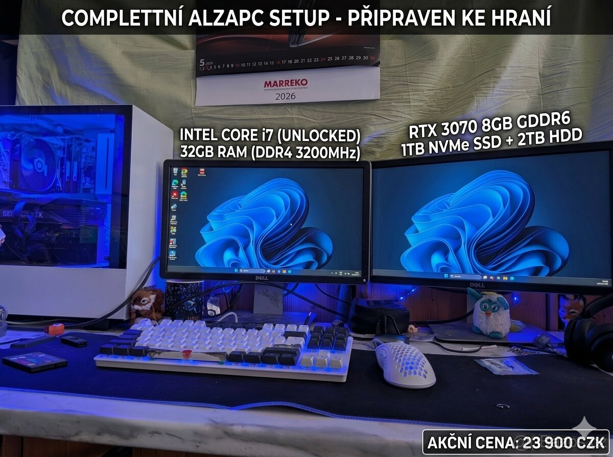 Herní PC sestava: RTX 3070 / i7 / 32GB RAM / Kompletní setup - 2