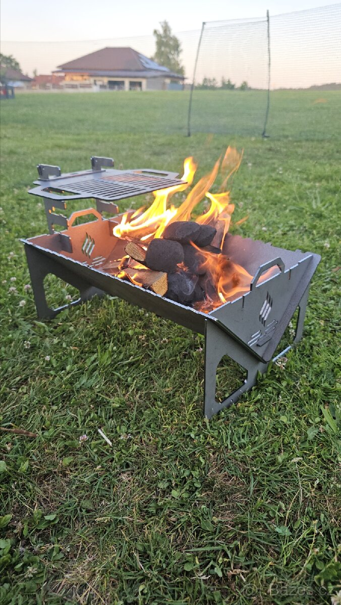 🏕️ Skládacà cestovnà ohniště s grilem – ideálnà do dodávky - 2