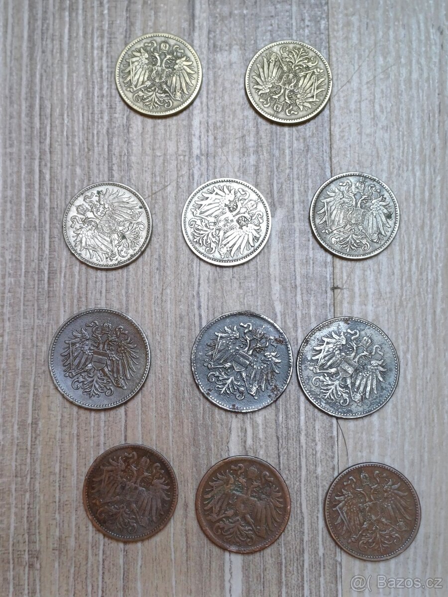 Staré mince R-U různé - 2