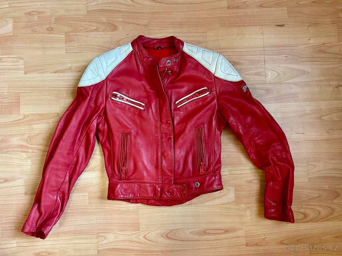 Kožená moto bunda . Velikost 38 - 2
