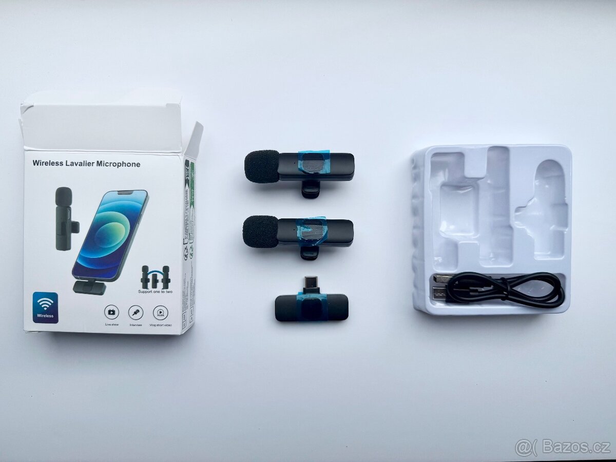 2x Bezdrátové klopové mikrofony USB-C - 2