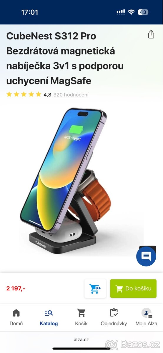 bezdrátová magnetická nabiječka 3v1 - 2