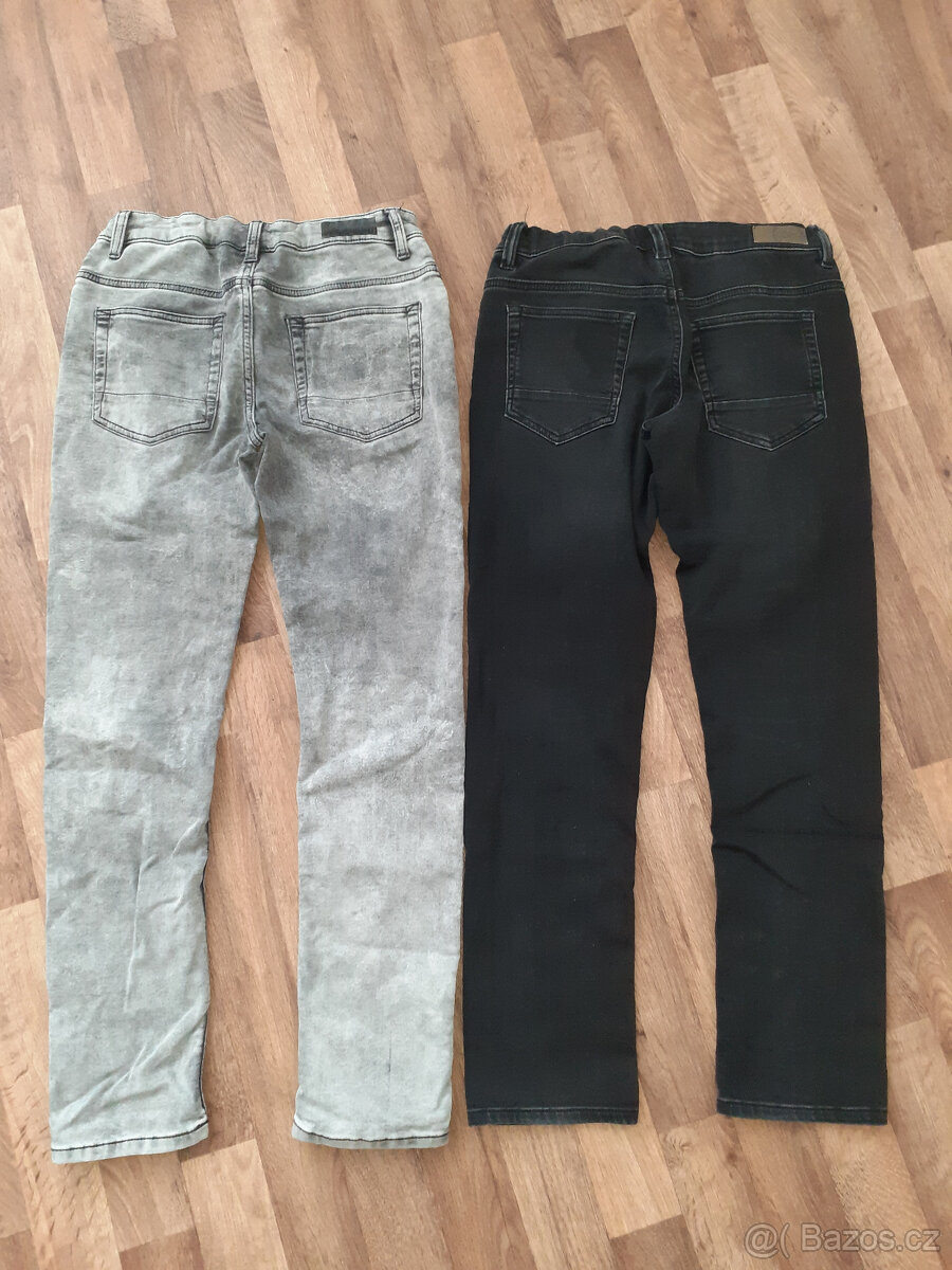 2x džíny, kalhoty vel. 158 - super stav - 2