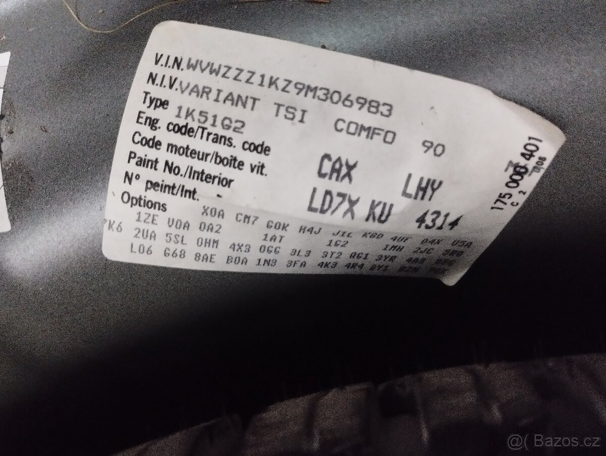 Volkswagen golf 5 1.4tsi veškeré ND. - 2