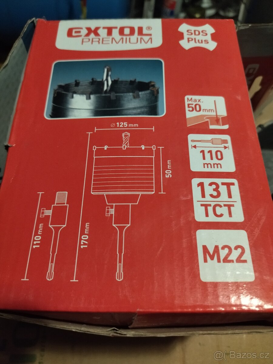 Prodám vrtací korunku 125mm+prodloužení - 2