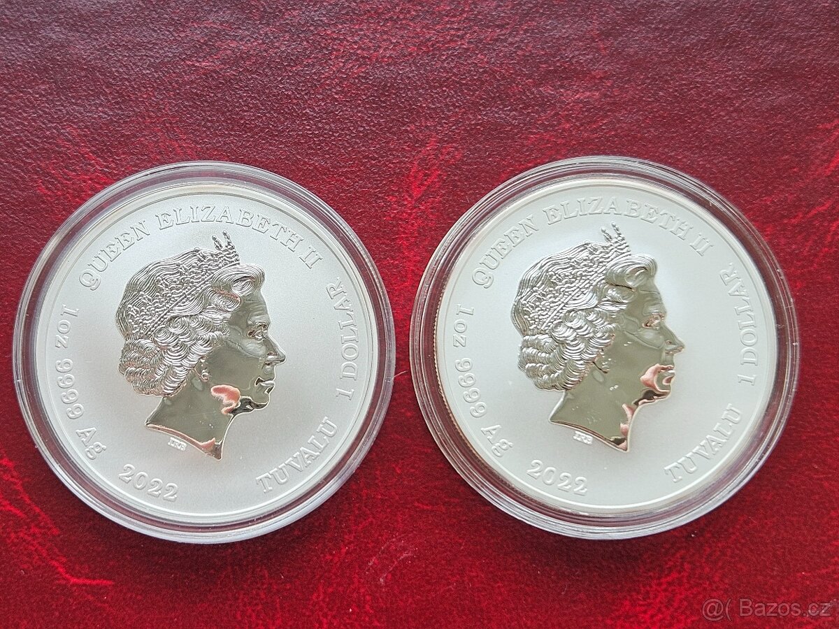 2x 1 oz stříbrná mince Ryu, Chun-Li 2022 Perth Mint - 2