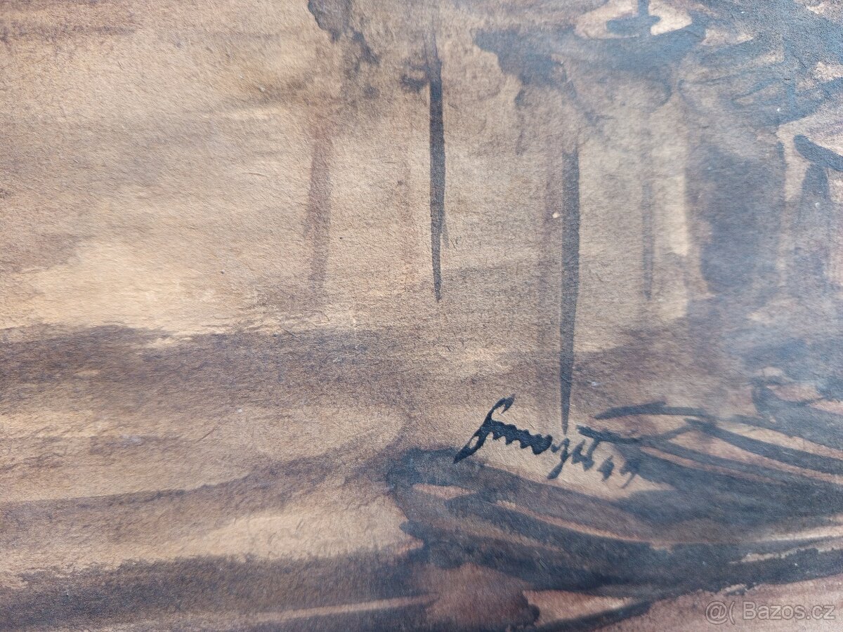 prodám obraz akvarel - 2