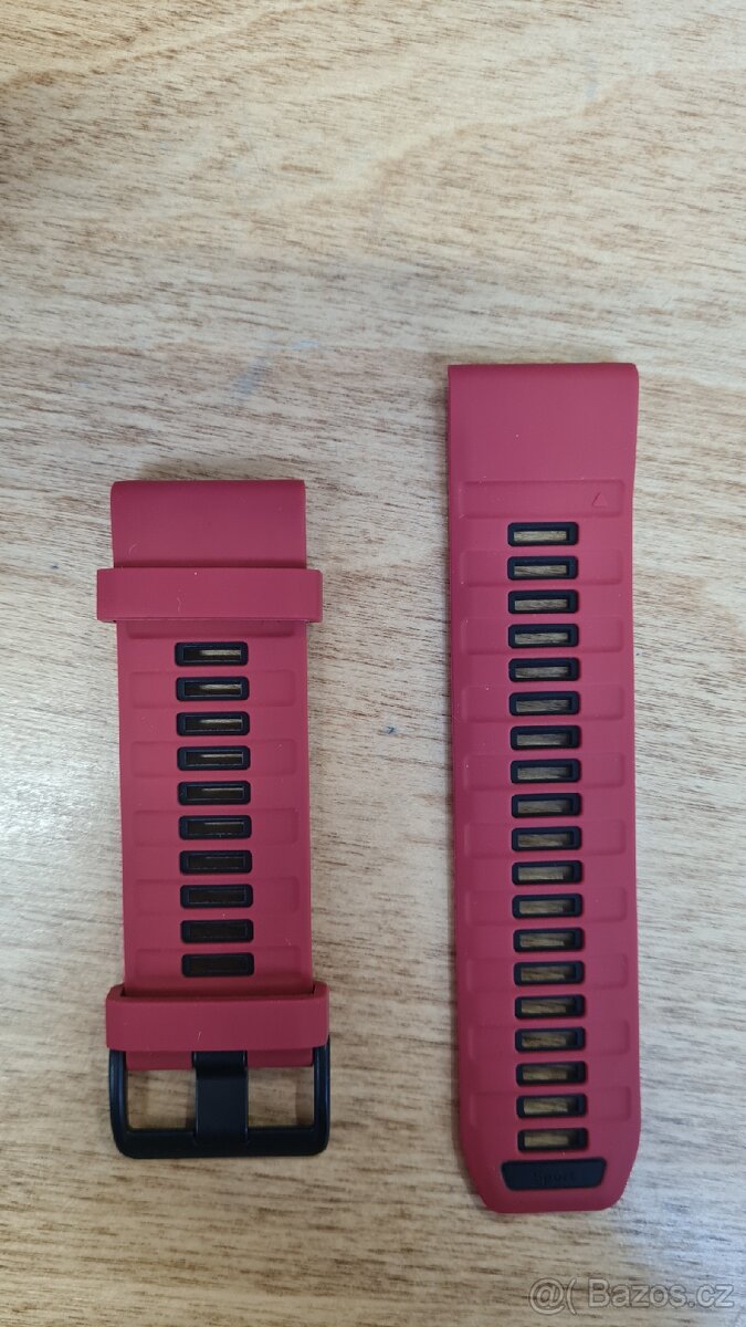 Fenix 8, 6x, 7x, tah, řemínek, pásek 26mm červeno/černý - 2