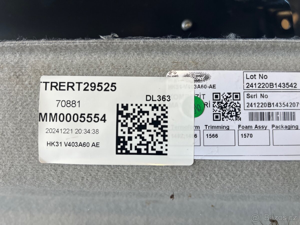 Dělící příčka interiéru originál Ford Transit 15-22 - 2