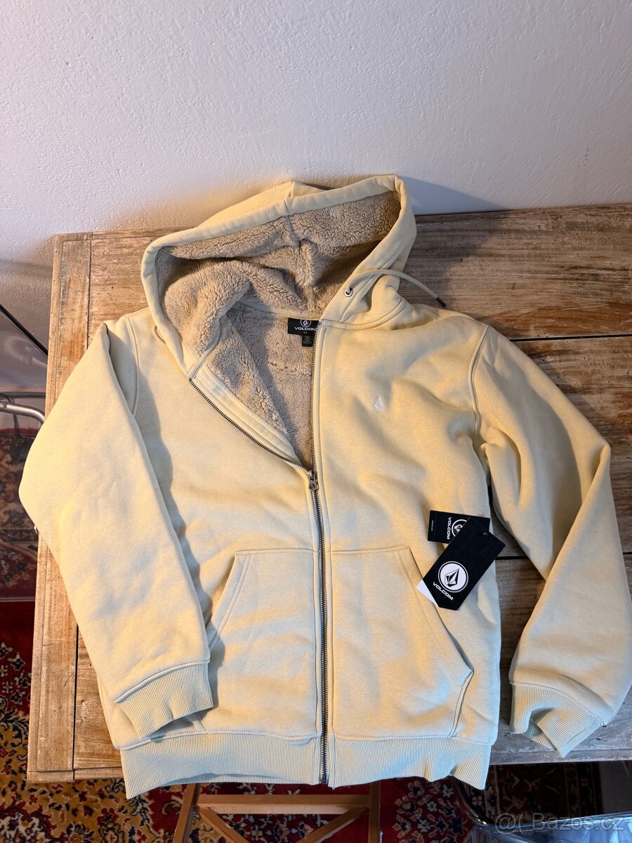 VOLCOM teplá mikina / bunda s kožíškem S nová - 2