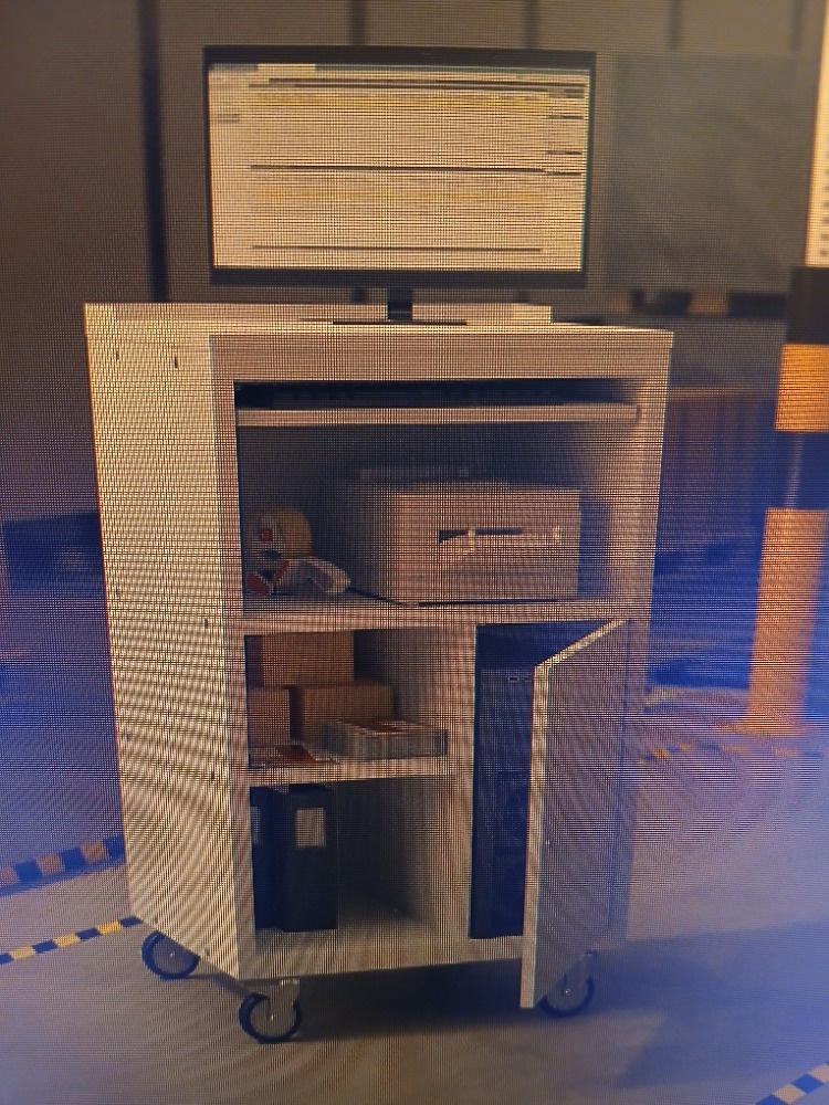 Mobilní PC pult eurokraft basic. - 2