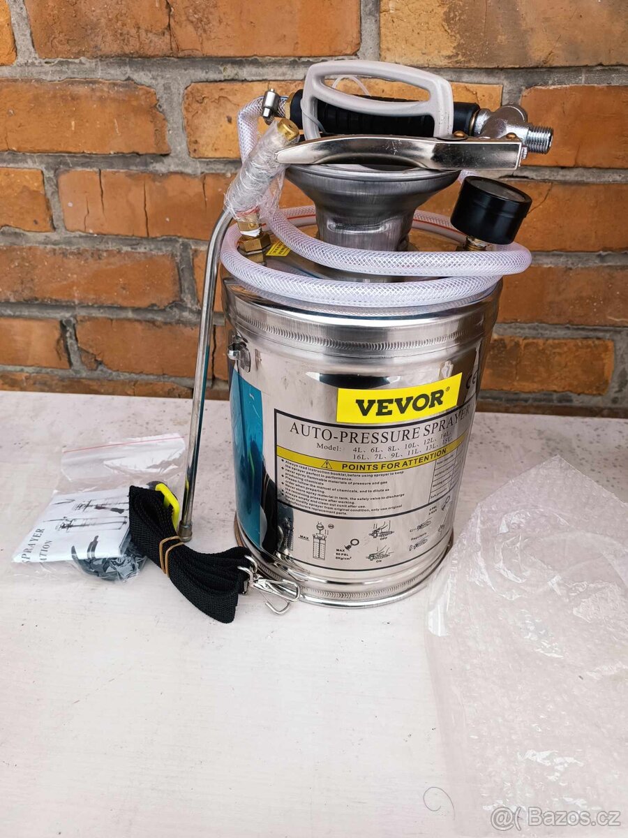 Nerezový tlakový postřikovač - 4/8/10l - 2