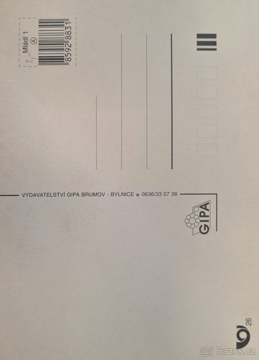 Pohlednice - Muž s motorkou - 2