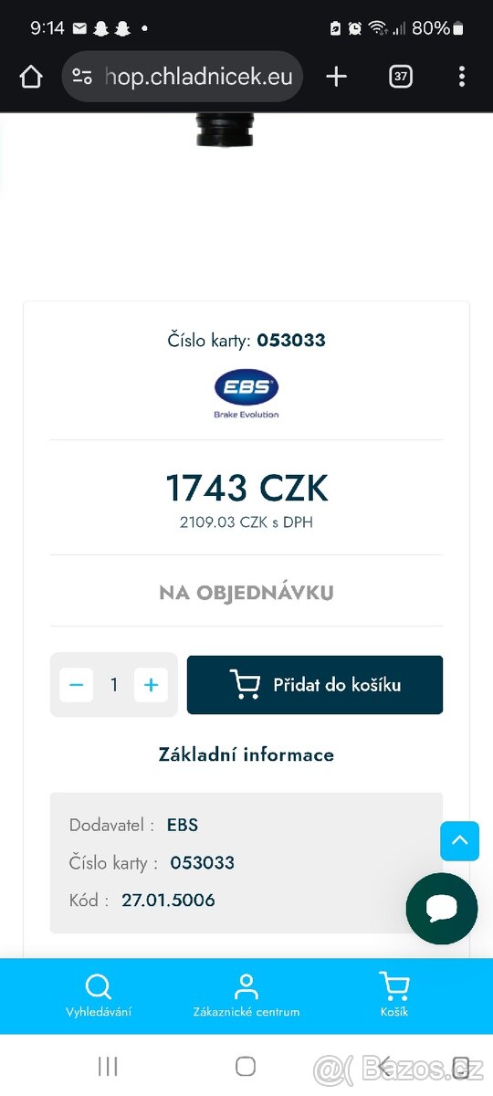 Ebs 27.01.5006 brzdový ventil - 2