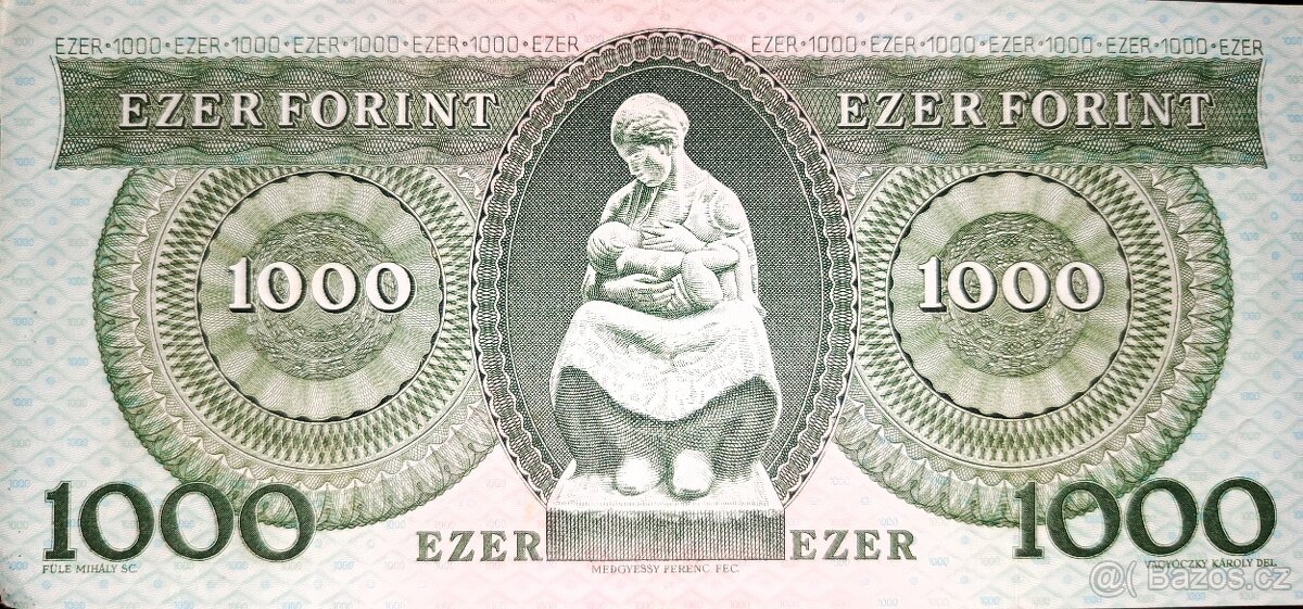 1000 forintů Maďarsko 1993 Pick #176b - 2