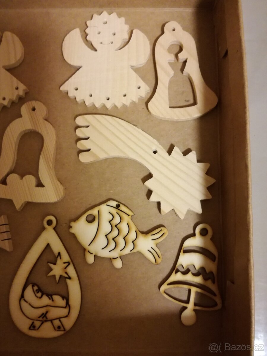 Dřevěné vánoční ozdoby - 2