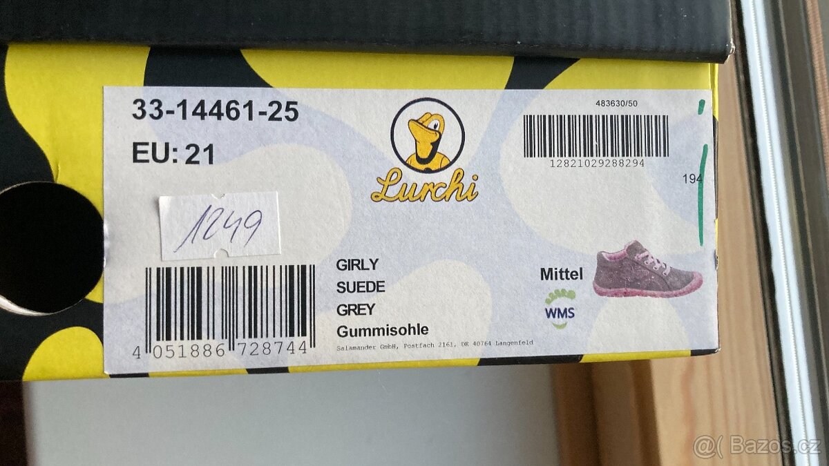 Celoroční barefoot boty Lurchi velikost 21 - 2