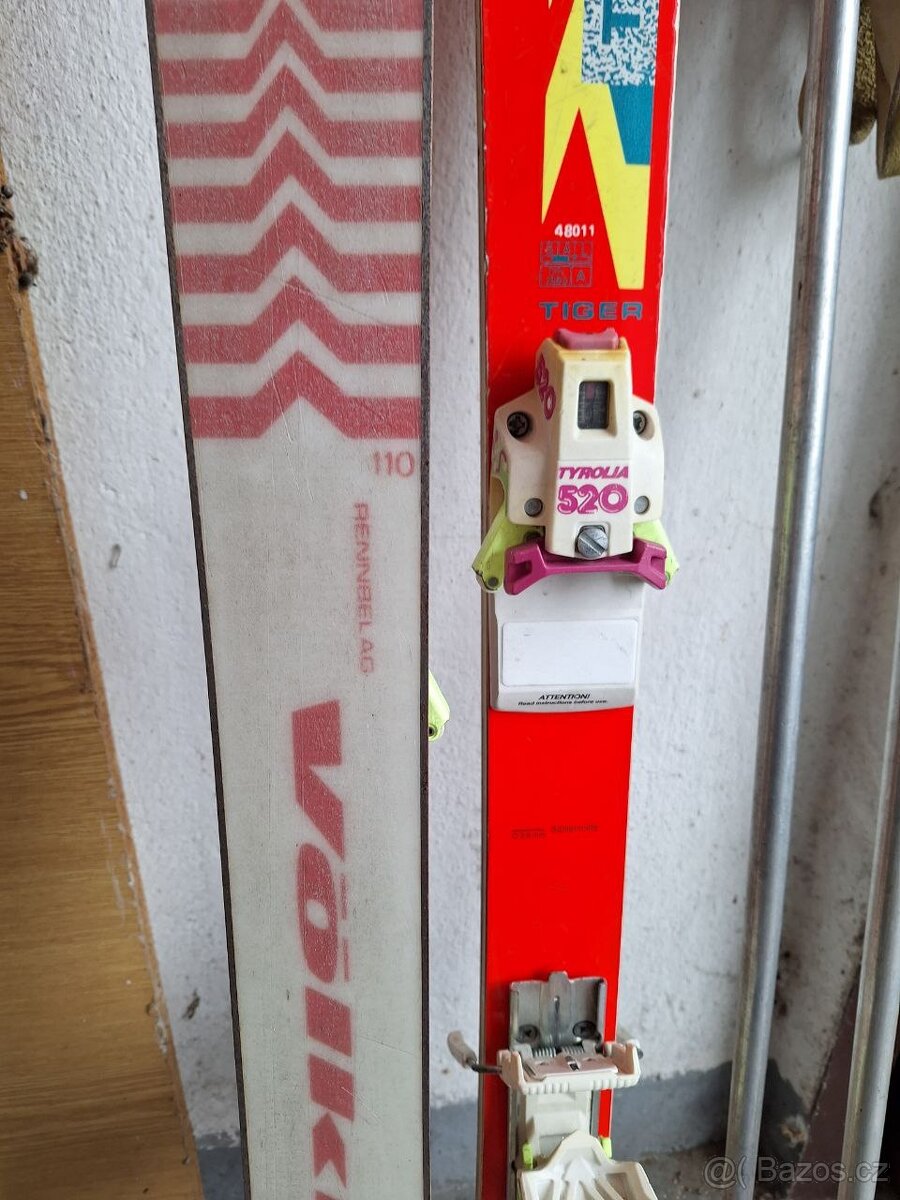 Dětské lyže Volkl Tiger + Hůlky - 2
